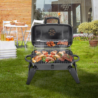 Living And Home Outdoor Camping Charcoal Bbq Grill Stove Folding Leg Garden Smoker CookPerfect For Any Occasion from B&Q