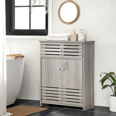 Living And Home Wooden Waterproof Freestanding Bathroom Cabinet W 600 X D 300 X H 850 mm from B&Q