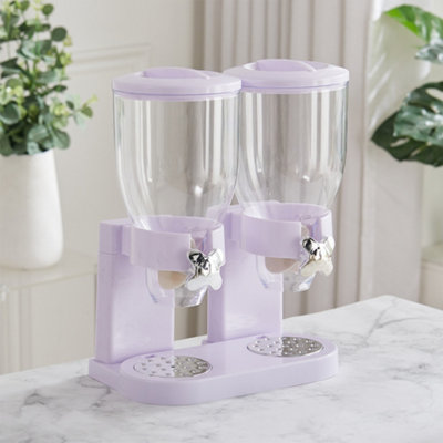 B&Q -  Cereal Dispenser Countertop Containers For Kitchen 2Pc 2L White