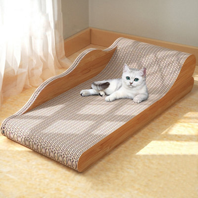 Living And Home Cardboard Cat Scratcher Kitten Lounger Scratching Board from B&Q