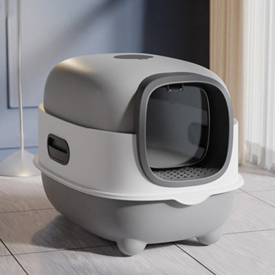 B&Q -  Hooded Cat Litter Box Kitchen Litter Tray Pet Toilet With Uv Sterilization And Scoop