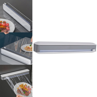 Living And Home Magnetic Cling Film Wrap Dispenser With Slide Cutter from B&Q