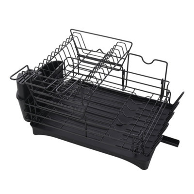 Living And Home Multifunctional 2 Tier Detachable Dish Drainer Rack from B&Q