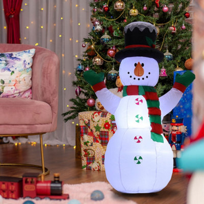 Living And Home 4Ft Inflatable Snowman Christmas Yard Decoration With Led Lights from B&Q