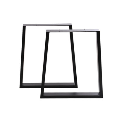 Living And Home 2 Pcs Black Trapezoid Industrial Metal Furniture Leg Table Legs For Diy Table Chair Cabinet W 81 Cm  X H 71 Cm from B&Q