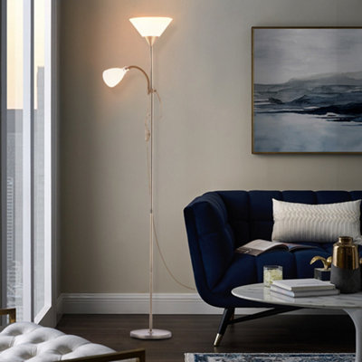 Living And Home 175Cm Bronze Metal E27&e14 Base Mother&child Floor Light Floor Lamp With Individual Switch For Bedroom Living Room from B&Q