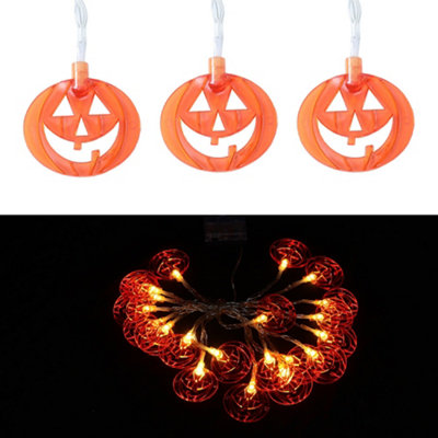 Living And Home 20 Lights 3M Smiley Pumpkin Halloween Led String Lights Indoor Outdoor Decor from B&Q