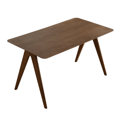 Edda Retro Walnut Effect 4-6 Seater Rectangle Wooden Dining Table140Cm