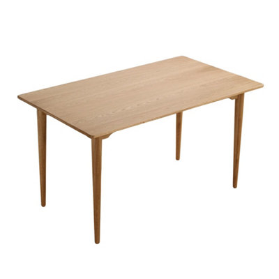 Ashford Mid-Century Modern Oak Effect 4 Seater Rectangle Wooden Dining Table140Cm