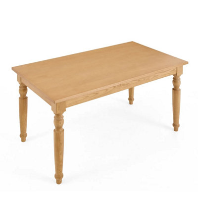 Windsor Farmhouse Oak Effect 4-6 Seater Rectangle Wooden Dining Table140Cm