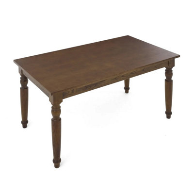 Windsor Farmhouse Walnut Effect 4-6 Seater Rectangle Wooden Dining Table140Cm
