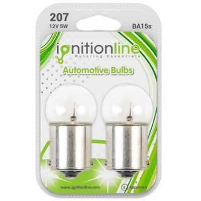 2 X 207 12V R5W Sidelight Rear Tail Number Plate Car Bayonet Light Bulbs Ba15S from B&Q