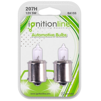 2X 207 Halogen 12V R5W Sidelight Tail Number Plate Car Bayonet Light Bulbs Ba15S from B&Q
