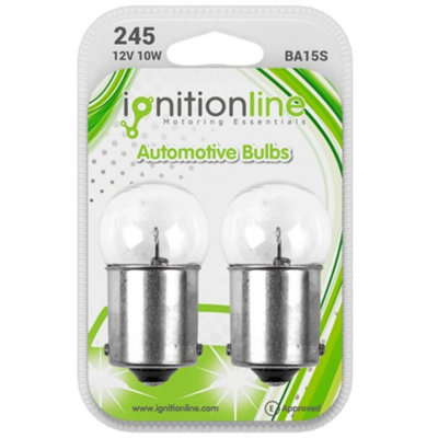 2 X 245 12V R10W Car Sidelight Tail Number Plate Bayonet Light Bulbs Ba15S from B&Q