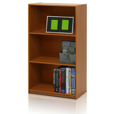 Walplus Furinno Basic 3-Tier Bookcase Storage ShelvesLight Cherry99736Lc from B&Q