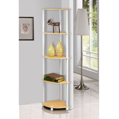 Walplus Turn-N-Tube 5-Tier Corner Display ShelfSpace-Saving Multipurpose Storage RackBeech & White from B&Q