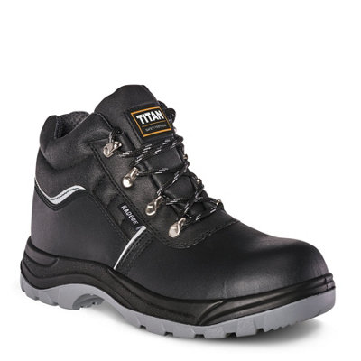 Titan Radebe S3 Water-Resistant Leather Safety Boots from B&Q