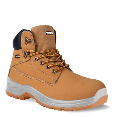 Titan Holton S3 Water Resistant Leather Safety Boots from B&Q