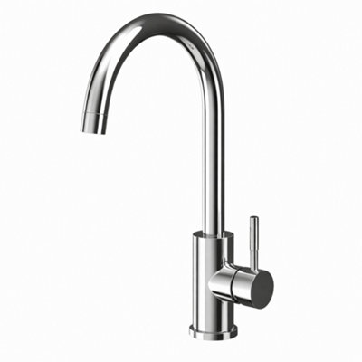 Billtix Kitchen Mixer TapHigh Arc Swivel Spout Single Lever Kitchen Tap1 Hole Kitchen Sink Taps Faucet,chrome from B&Q