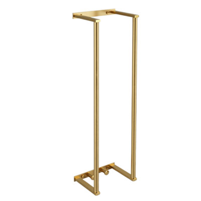 Billtix Stainless Steel Wall Mounted Bathroom Towel Holder Rack For Rolled Towels In Gold from B&Q