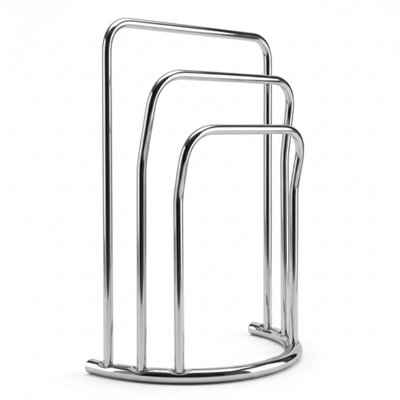 Billtix 3  Tier Freestanding Metal Towel Holder BathroomDrying Rail Storage StandIn Chrome. from B&Q