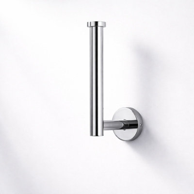 Billtix Chrome Toilet Roll Holder Wall MountedModern Bathroom Toilet Paper HolderStainless SteelFits Jumbo Toilet Rolls from B&Q