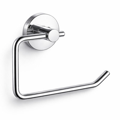 Billtix Chrome  Toilet Roll Holder Wall MountedModern Square Shape Toilet Paper And Tissue Paper Holder For Bathrooms from B&Q