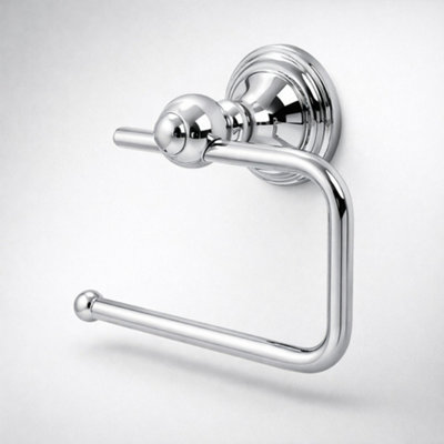 Billtix Chrome Toilet Roll Holder Wall MountedSteel Toilet Paper Holder For BathroomL Shape Toilet Tissue Holder from B&Q