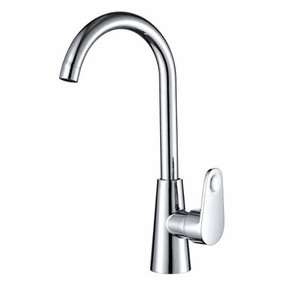 Billtix Chrome Kitchen Tap MixerSingle Lever Kitchen Sink Tap With 360 Swivel Spout Modern Mixer Tap In  Brass from B&Q