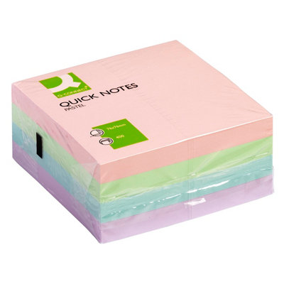 Q-Connect Quick Note Cube 76 X 76 mm Pastel from B&Q