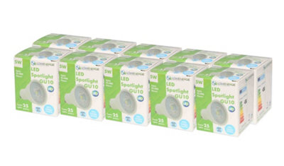Lowenergie 50W Equivalent Brightness Gu10 5W Led SpotlightDay WhitePack Of 10 from B&Q