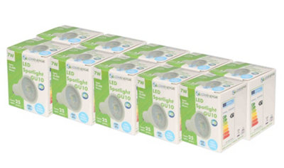 Lowenergie 75W Equivalent Brightness Gu10 7W Led SpotlightDay WhitePack Of 10 from B&Q