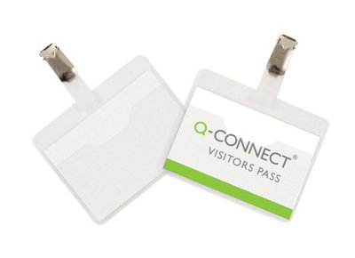Q-Connect Kf01560 Visitor Badge 60X90mm (Pack Of 25) from B&Q