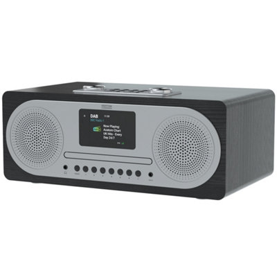 Azatom Clockwood Dab / Dab+ Radio With Cd PlayerBluetoothAlarmsFast Presets And Remote (Black) from B&Q