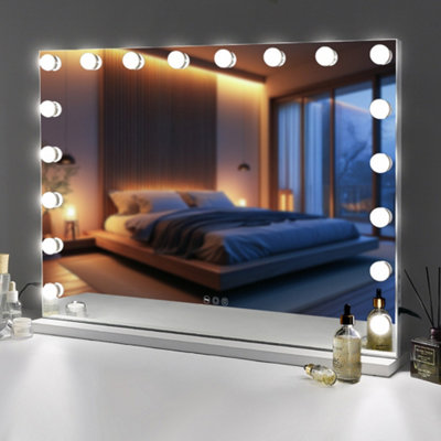  - Hollywood Vanity Make Up Mirror With Lights 18 Led Tabletop Wall