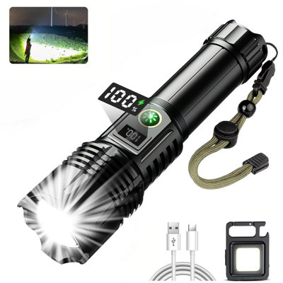  - Unagea Rechargeable Led Torch,super Bright 1000000 High Lumens Torches With 5 ModesPowerful Usb-C Flashlight 26650 Battery Long