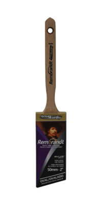 Arroworthy Rembrandt Semi Oval Angular Sash Paint Brush2" from B&Q