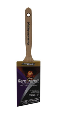 Arroworthy Rembrandt Semi Oval Angular Sash Paint Brush3" from B&Q