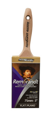 Arroworthy Rembrandt Flat Beavertail Paint Brush3" from B&Q