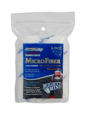 Arroworthy Microfiber Nap Jumbo Cage Roller Refill Twin Pack4" X 9/16" from B&Q