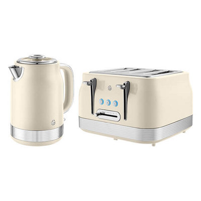 Swan Retro Revive Cream Jug Kettle & 4 Slot Toaster Set