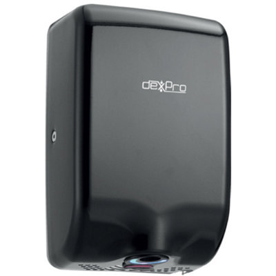 Dexpro Feisty Compact Hand Dryer: 1Kw Matt BlackStainless Steel from B&Q