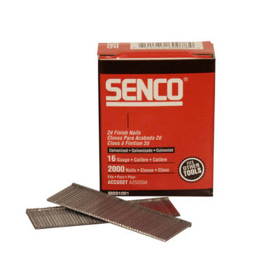 Senco Straight Brad Nails Galvanised 16G X 45mm (Pack 2000)