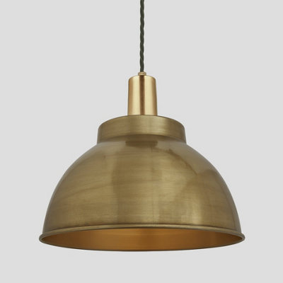 Industville Sleek Dome Pendant13 InchBrassBrass Holder from B&Q