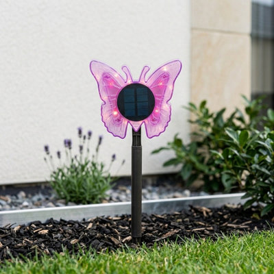 B&Q -  Colour-Changing Solar Butterfly Garden Stake