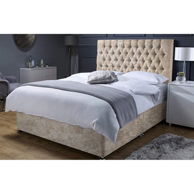 Stratus Interiors Chesterfield Divan Bed Optional Drawer StorageDoorstep Delivery Only No AssemblySmall Double4 Drawer from B&Q