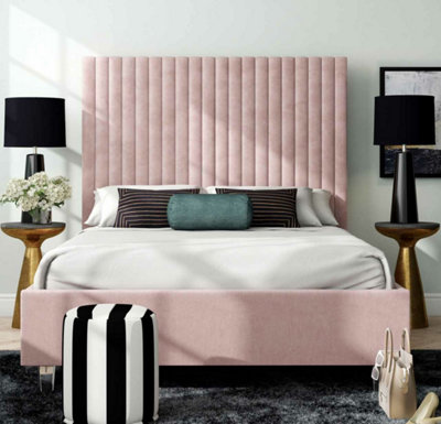 Stratus Interiors Romana Slim Panelled Upholstered Bed FrameAdd Professional Assembly And Delivery To Room Of ChoiceSingleNo Storage Type from B&Q