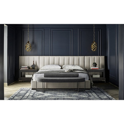 Stratus Interiors Raphael Extra Wide Headboard Bed- DoubleGas Lift Ottoman Storage Type from B&Q