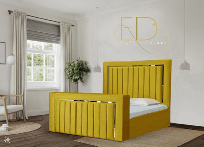 Stratus Interiors Emperor Tv Bed Gold Silver Trim Panel BorderAdd Professional Assembly And Delivery To Room Of ChoiceSmall Double from B&Q
