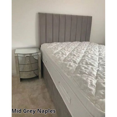 Stratus Interiors Oulton Wing Back Panel Headboard Divan Bed Optional StorageDoorstep Delivery Only No AssemblySmall DoubleNo Storage Type from B&Q
